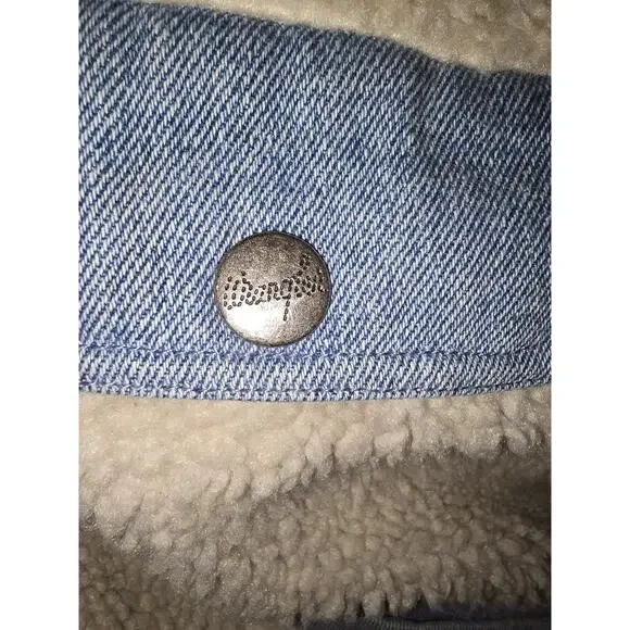 Wrangler Sherpa Denim Jacket XS Womens Western - Picture 8 of 9